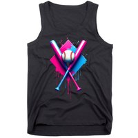 Home Plate Drip Ice Cream Softball Baseball Tank Top