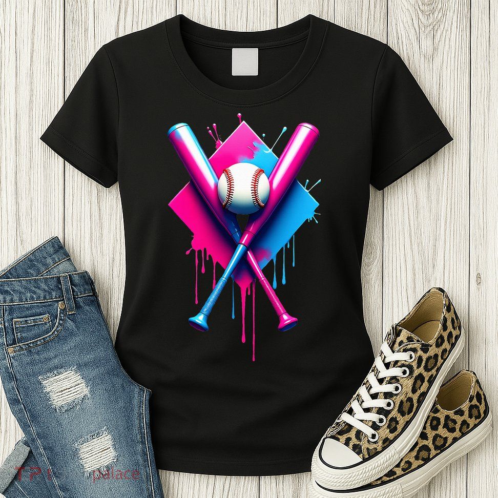Home Plate Drip Ice Cream Softball Baseball Womens T-Shirt