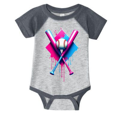 Home Plate Drip Ice Cream Softball Baseball Infant Baby Jersey Bodysuit