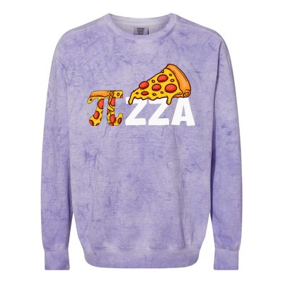 Happy Pi Day Pie Day Pizza Funny Pi Mathematic Math Colorblast Crewneck Sweatshirt