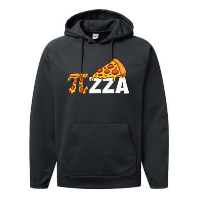 Happy Pi Day Pie Day Pizza Funny Pi Mathematic Math Performance Fleece Hoodie