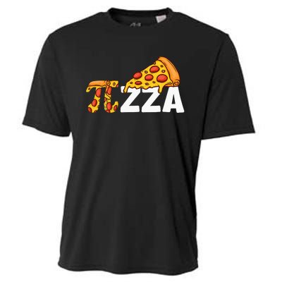 Happy Pi Day Pie Day Pizza Funny Pi Mathematic Math Cooling Performance Crew T-Shirt