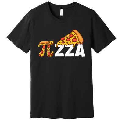 Happy Pi Day Pie Day Pizza Funny Pi Mathematic Math Premium T-Shirt