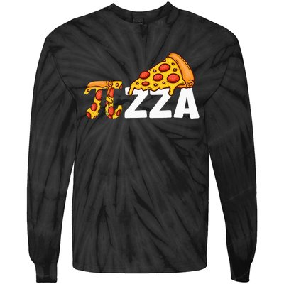 Happy Pi Day Pie Day Pizza Funny Pi Mathematic Math Tie-Dye Long Sleeve Shirt