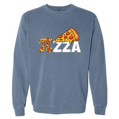 Happy Pi Day Pie Day Pizza Funny Pi Mathematic Math Garment-Dyed Sweatshirt