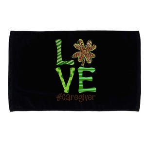 Happy Patrick's Day Love Caregiver Nurse Irish And Leopard Gift Microfiber Hand Towel