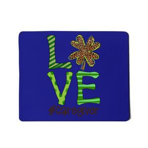 Happy Patrick's Day Love Caregiver Nurse Irish And Leopard Gift Mousepad