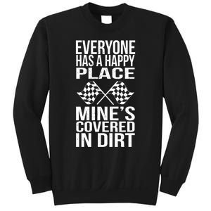 Happy Place Dirt Track Race Sprint Car Racing Driver Gift Sweatshirt