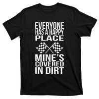 Happy Place Dirt Track Race Sprint Car Racing Driver Gift T-Shirt