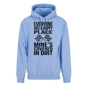 Happy Place Dirt Track Race Sprint Car Racing Driver Gift Unisex Surf Hoodie