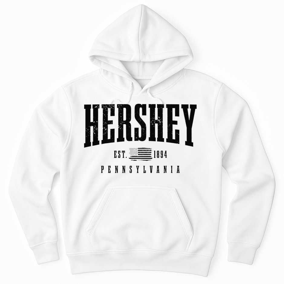 Hershey Pennsylvania Est. 1894 American Flag Patriotic Hoodie