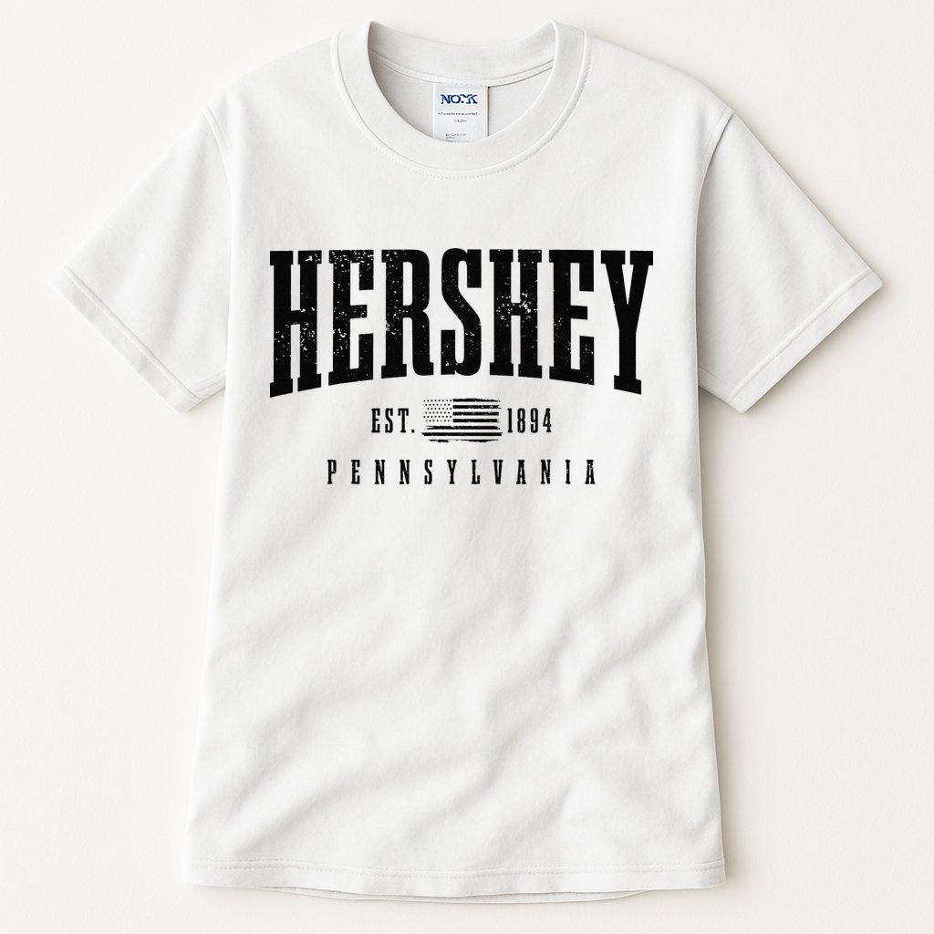 Hershey Pennsylvania Est. 1894 American Flag Patriotic Tall T-Shirt