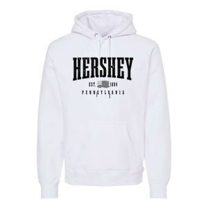 Hershey Pennsylvania Est. 1894 American Flag Patriotic Premium Hoodie