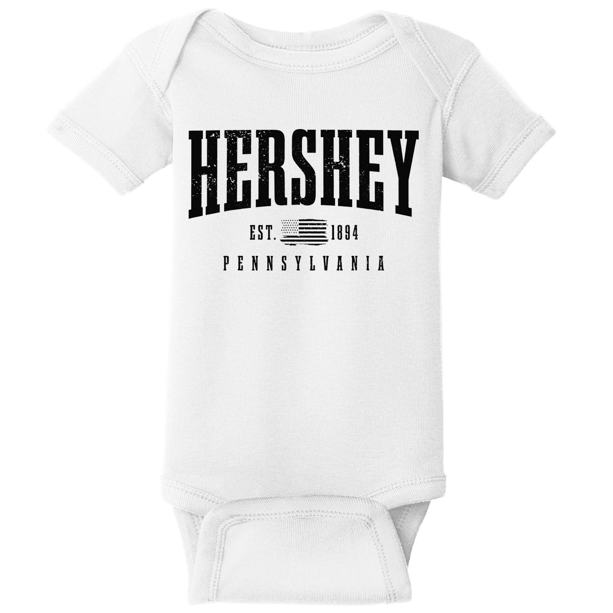 Hershey Pennsylvania Est. 1894 American Flag Patriotic Baby Bodysuit
