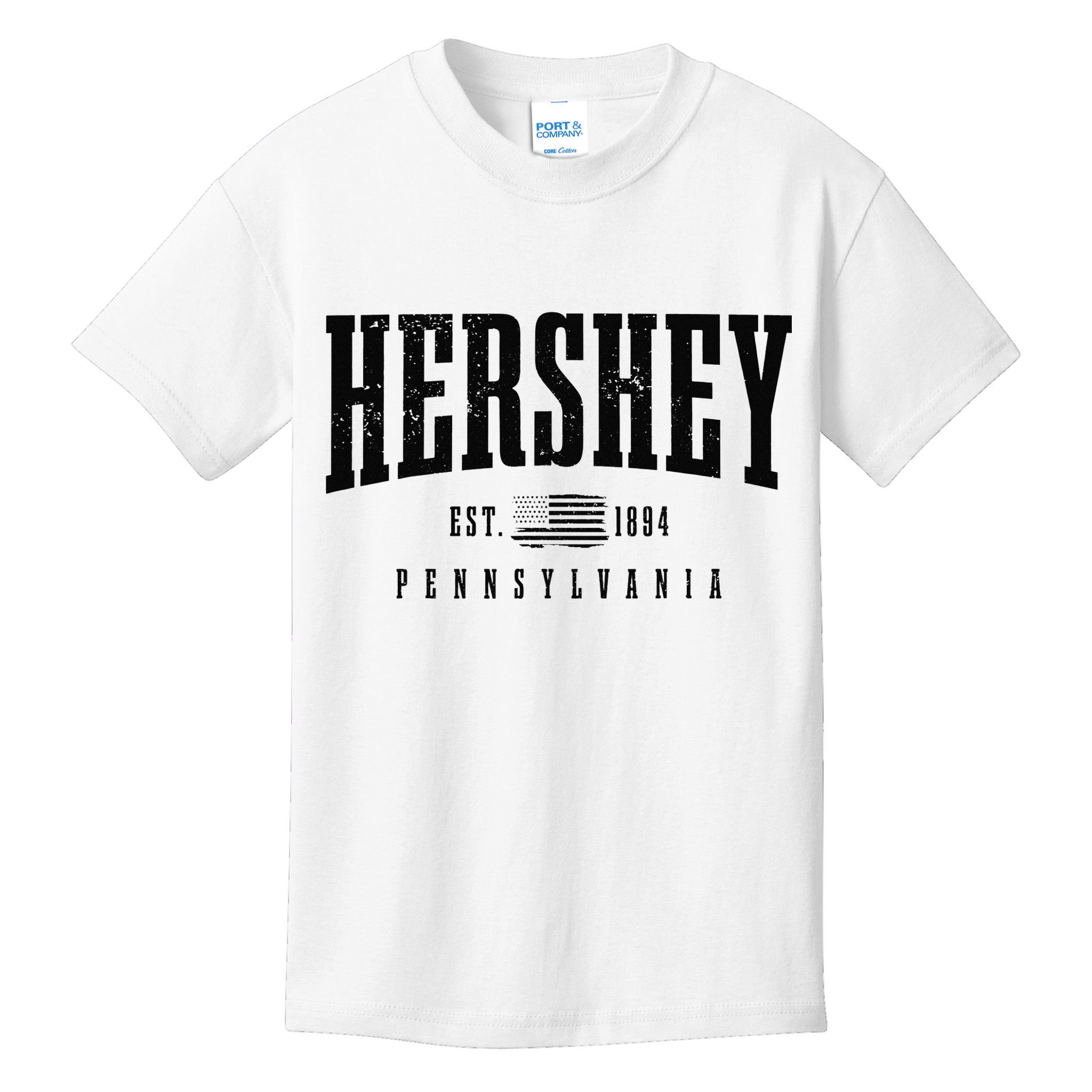 Hershey Pennsylvania Est. 1894 American Flag Patriotic Kids T-Shirt