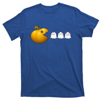 Halloween Pumpkin Eating Ghost Fall Gamer Costume Great Gift T-Shirt