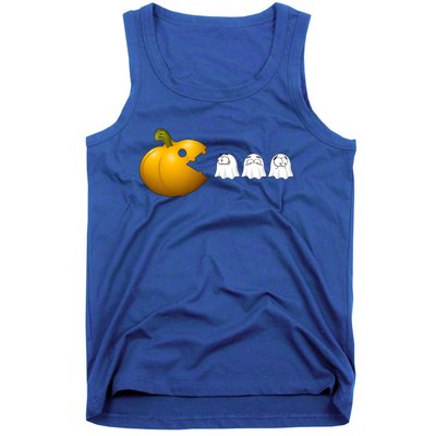 Halloween Pumpkin Eating Ghost Fall Gamer Costume Great Gift Tank Top