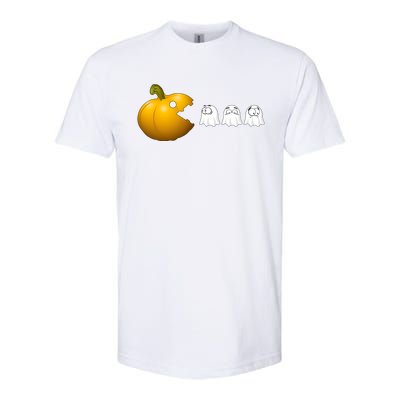 Halloween Pumpkin Eating Ghost Fall Gamer Costume Great Gift Softstyle CVC T-Shirt