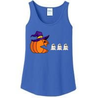 Halloween Pumpkin Eating Ghost Funny Gamer Cute Gift Ladies Essential Tank