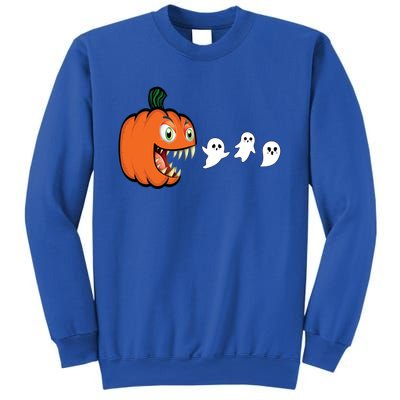 Halloween Pumpkin Eating Ghost Gamer Gift Sweatshirt