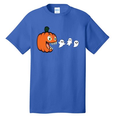 Halloween Pumpkin Eating Ghost Gamer Gift Tall T-Shirt