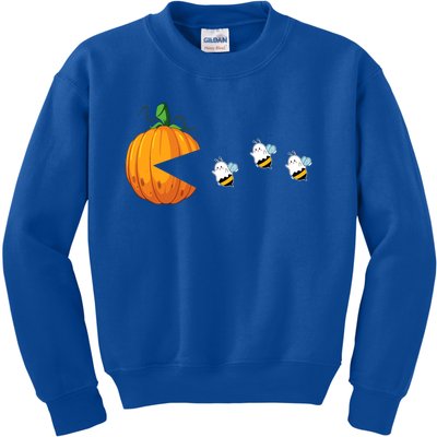 Halloween Pumpkin Eating Boo Bees Ghosts Funny Halloween Gift Kids Sweatshirt