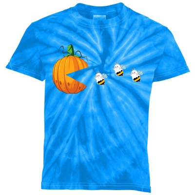 Halloween Pumpkin Eating Boo Bees Ghosts Funny Halloween Gift Kids Tie-Dye T-Shirt