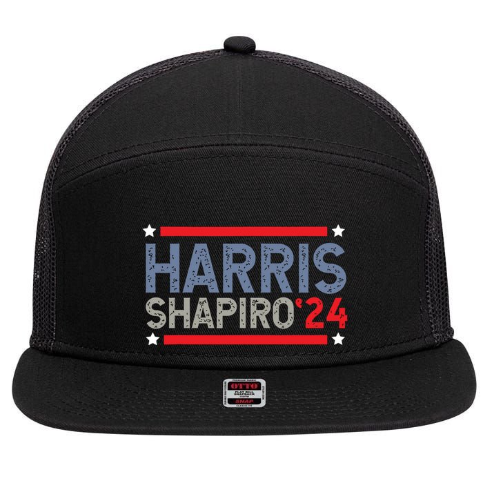 Harrisshapiro2024 President Election 7 Panel Mesh Trucker Snapback Hat