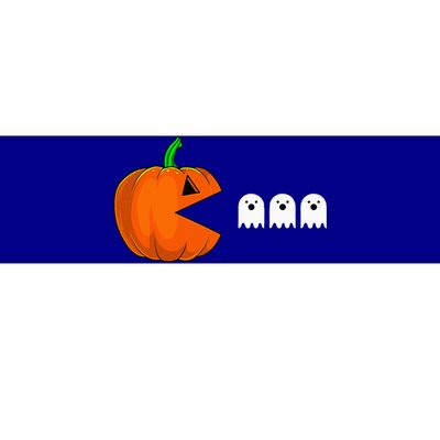 Halloween Pumpkin Eating Ghost Bumper Sticker