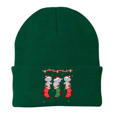 Holiday Party Elephant Christmas Socks  Knit Cap Winter Beanie