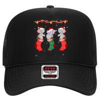 Holiday Party Elephant Christmas Socks  High Crown Mesh Back Trucker Hat