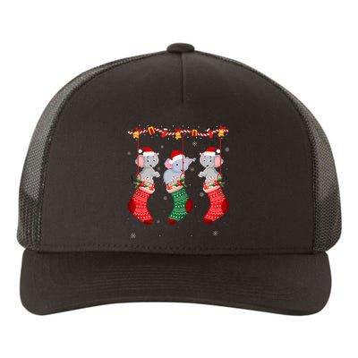 Holiday Party Elephant Christmas Socks  Yupoong Adult 5-Panel Trucker Hat