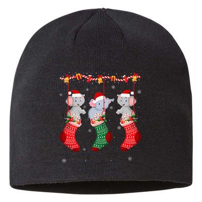 Holiday Party Elephant Christmas Socks  Sustainable Beanie