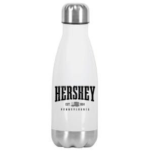 Hershey Pennsylvania Est 1894 American Flag Patriotic Stainless Steel Insulated Water Bottle