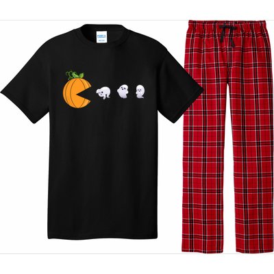 Halloween Pumpkin Eating Ghosts Funny Cute Gift Pajama Set