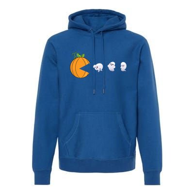 Halloween Pumpkin Eating Ghosts Funny Cute Gift Premium Hoodie