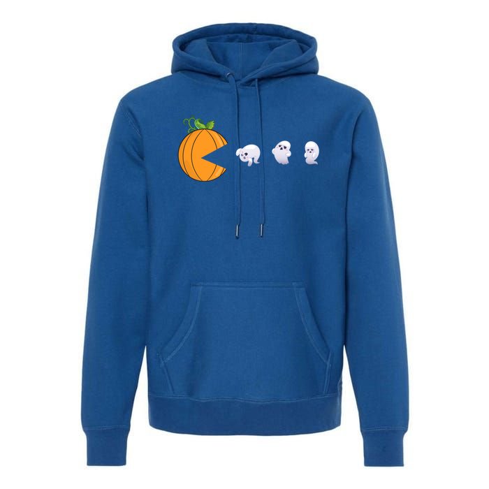 Halloween Pumpkin Eating Ghosts Funny Cute Gift Premium Hoodie