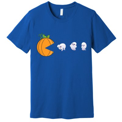 Halloween Pumpkin Eating Ghosts Funny Cute Gift Premium T-Shirt