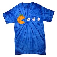 Halloween Pumpkin Eating Ghosts Funny Cute Gift Tie-Dye T-Shirt