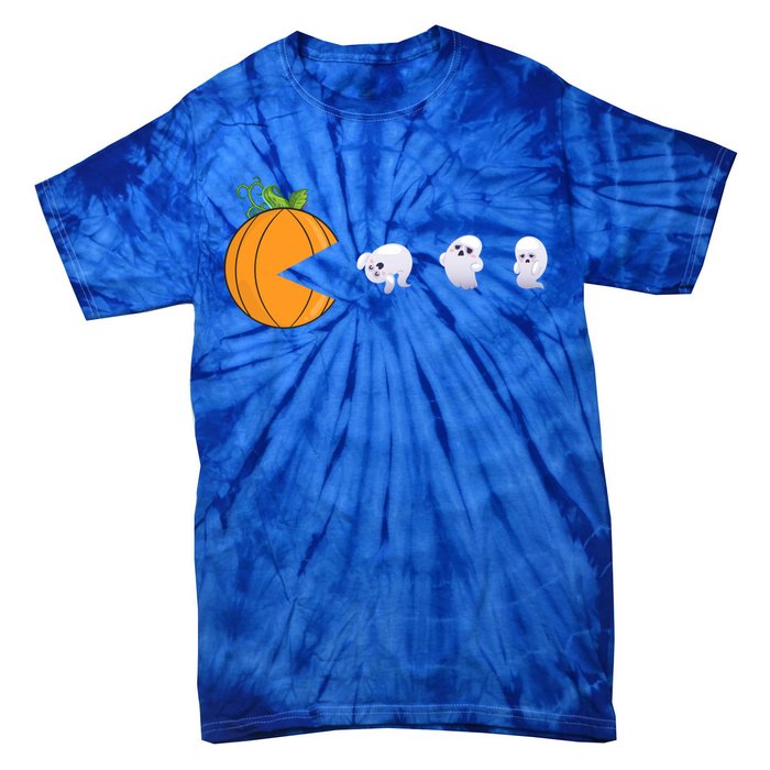 Halloween Pumpkin Eating Ghosts Funny Cute Gift Tie-Dye T-Shirt