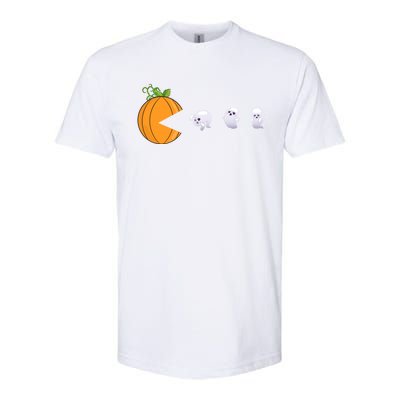 Halloween Pumpkin Eating Ghosts Funny Cute Gift Softstyle CVC T-Shirt