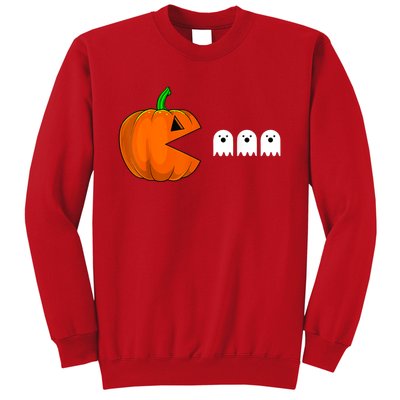 Halloween Pumpkin Eating Ghost Gamer For Sweatshirt