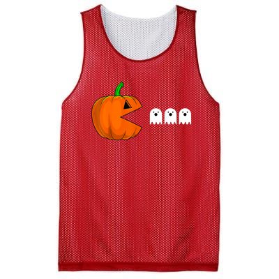 Halloween Pumpkin Eating Ghost Gamer For Mesh Reversible Basketball Jersey Tank