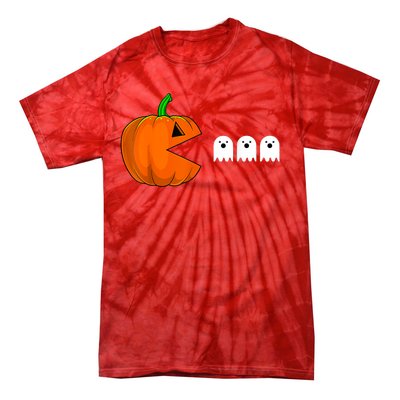 Halloween Pumpkin Eating Ghost Gamer For Tie-Dye T-Shirt