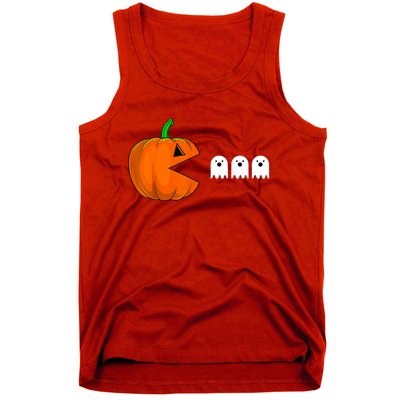 Halloween Pumpkin Eating Ghost Gamer For Tank Top