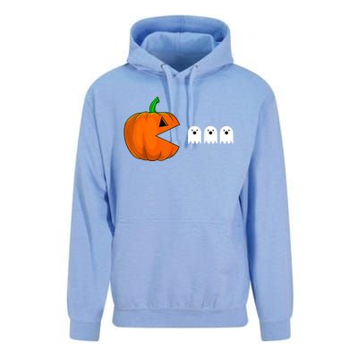 Halloween Pumpkin Eating Ghost Gamer For Unisex Surf Hoodie