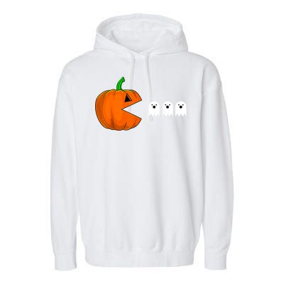 Halloween Pumpkin Eating Ghost Gamer For Garment-Dyed Fleece Hoodie