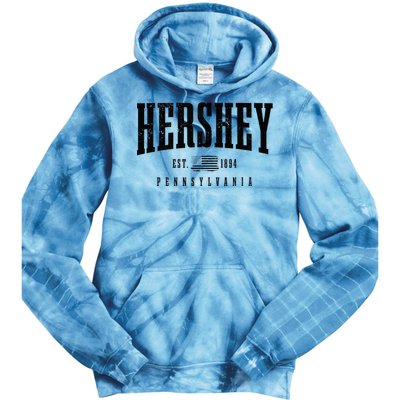 Hershey Pennsylvania Est. 1894 American Flag Patriotic Tie Dye Hoodie