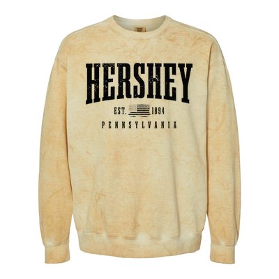 Hershey Pennsylvania Est. 1894 American Flag Patriotic Colorblast Crewneck Sweatshirt