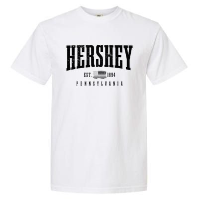 Hershey Pennsylvania Est. 1894 American Flag Patriotic Garment-Dyed Heavyweight T-Shirt